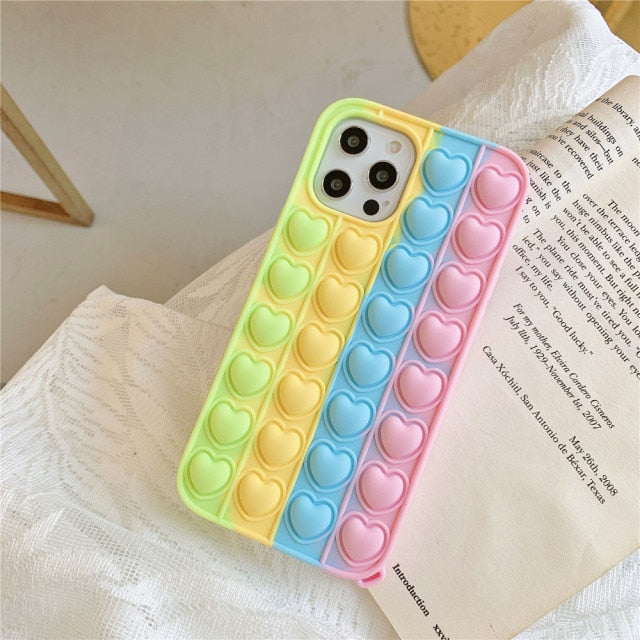Heart Pop It Fidget iPhone Case