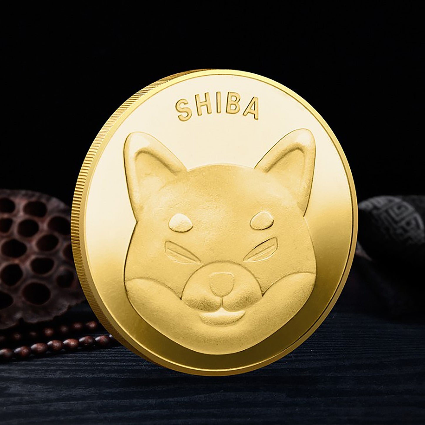 Shiba Inu Physical Gold Plated Coin (Metal)