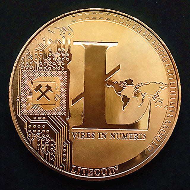 Ethereum & Litecoin Gold Plated Physical Coins