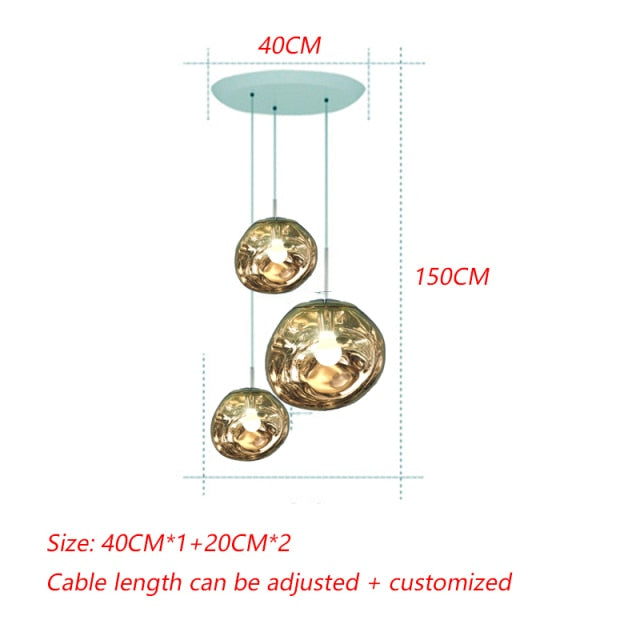 Nordic Luxury LED PVC Lava Pendant Lights For Home