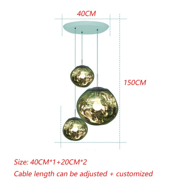 Nordic Luxury LED PVC Lava Pendant Lights For Home