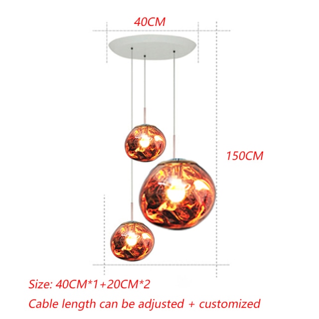 Nordic Luxury LED PVC Lava Pendant Lights For Home