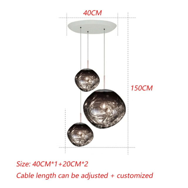 Nordic Luxury LED PVC Lava Pendant Lights For Home