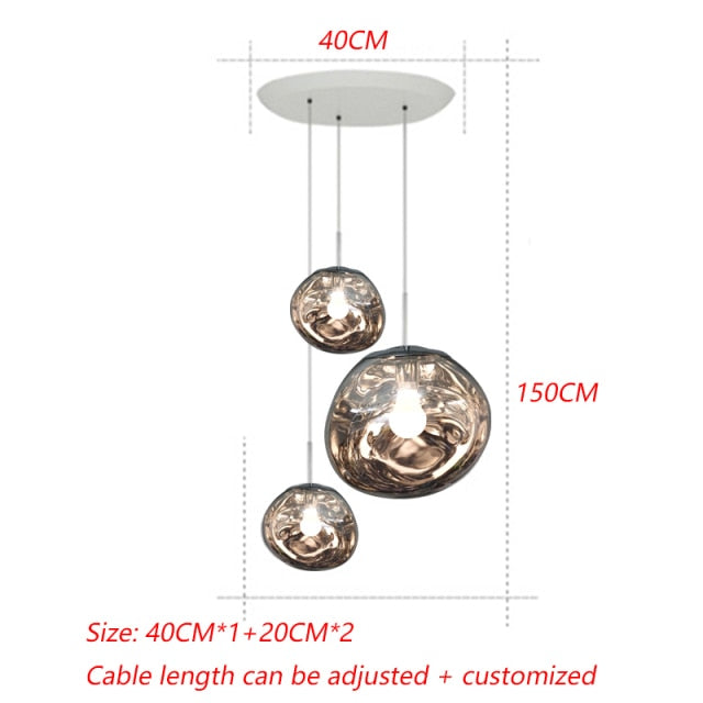 Nordic Luxury LED PVC Lava Pendant Lights For Home