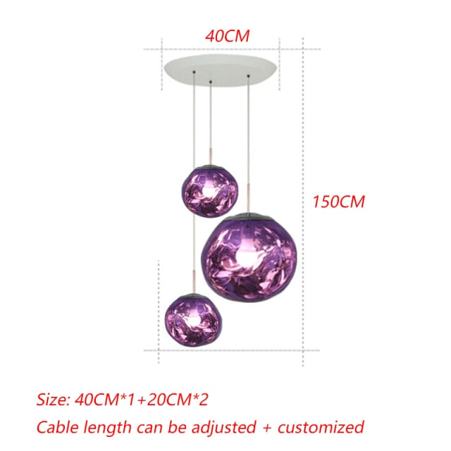 Nordic Luxury LED PVC Lava Pendant Lights For Home