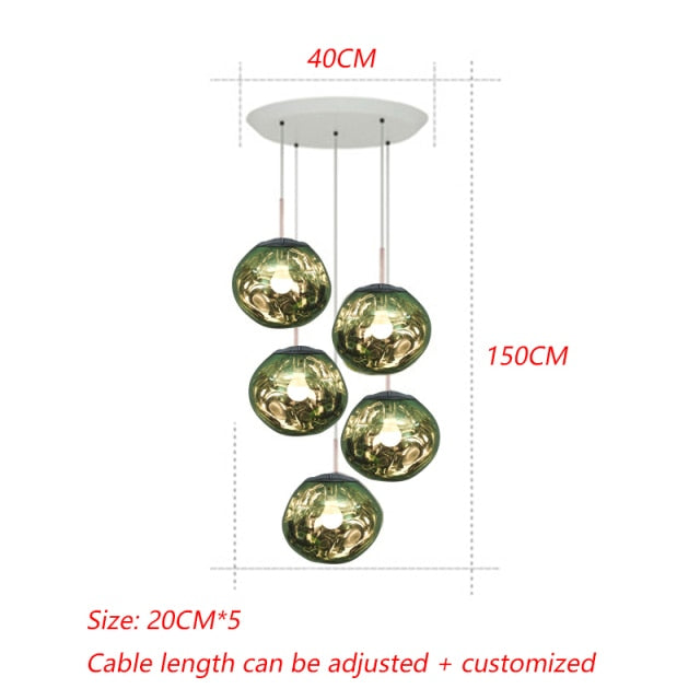 Nordic Luxury LED PVC Lava Pendant Lights For Home