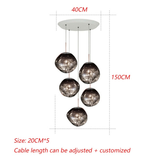 Nordic Luxury LED PVC Lava Pendant Lights For Home