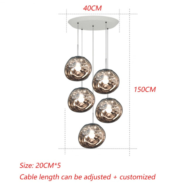 Nordic Luxury LED PVC Lava Pendant Lights For Home