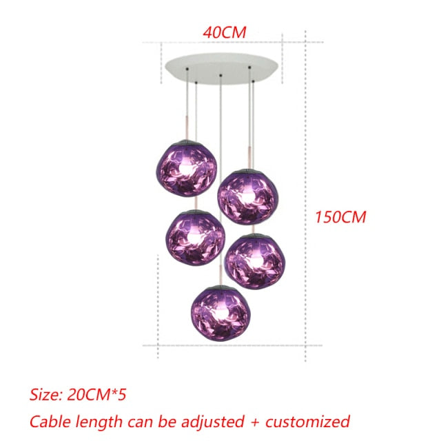 Nordic Luxury LED PVC Lava Pendant Lights For Home