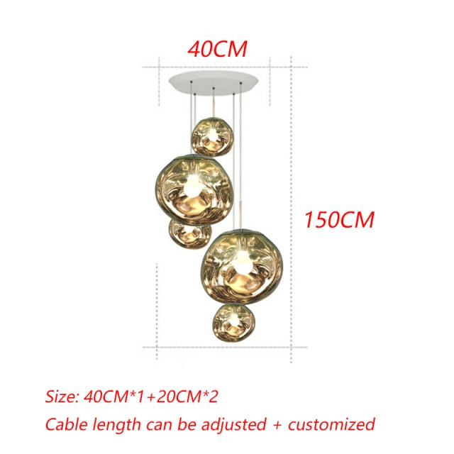 Nordic Luxury LED PVC Lava Pendant Lights For Home