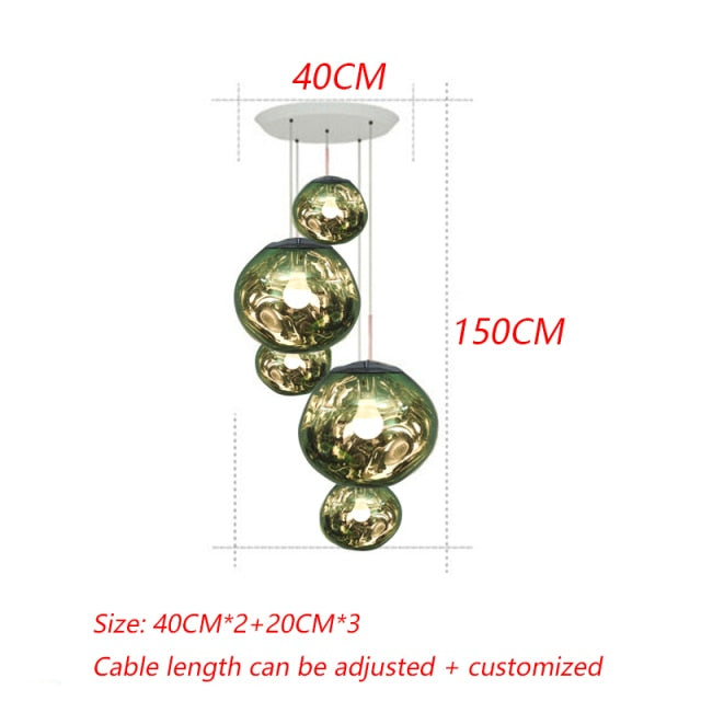 Nordic Luxury LED PVC Lava Pendant Lights For Home