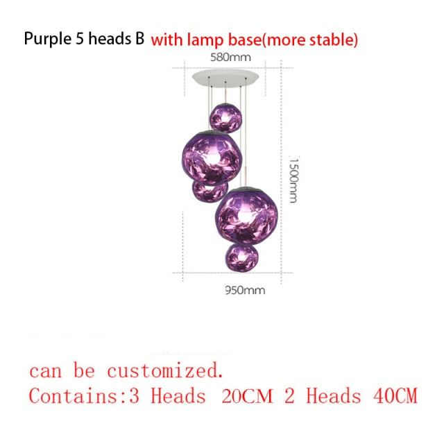 Nordic Luxury LED PVC Lava Pendant Lights For Home