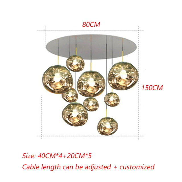 Nordic Luxury LED PVC Lava Pendant Lights For Home