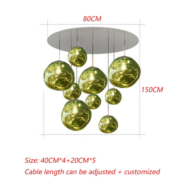 Nordic Luxury LED PVC Lava Pendant Lights For Home