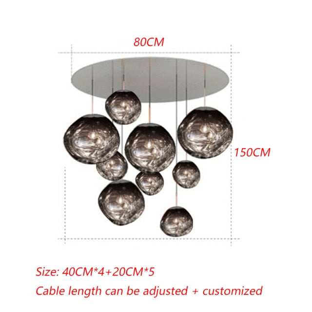Nordic Luxury LED PVC Lava Pendant Lights For Home