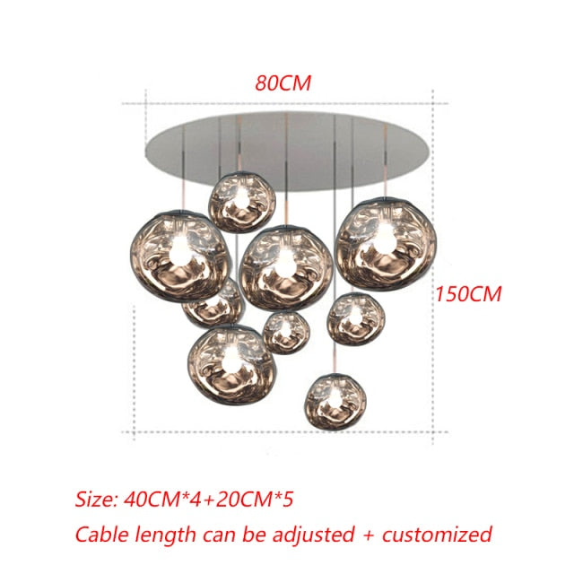 Nordic Luxury LED PVC Lava Pendant Lights For Home