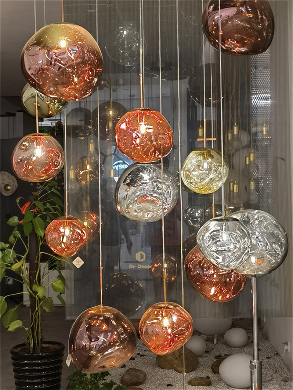Nordic Luxury LED PVC Lava Pendant Lights For Home