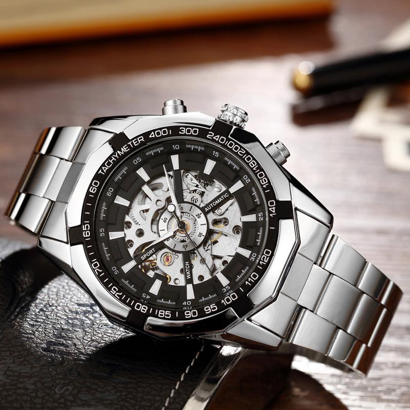 Luxury Stainless Steel Mechanical Watch - Perfenq