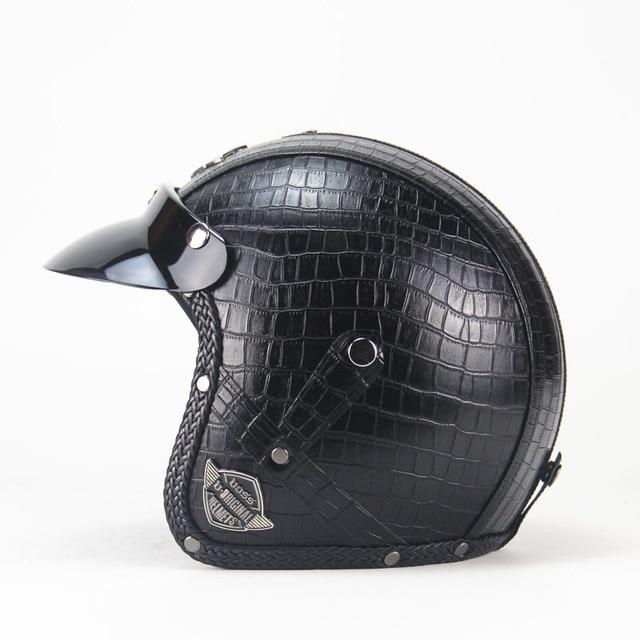 Premium Pu Leather Helmet - Perfenq