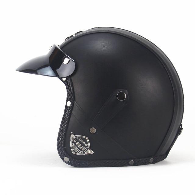Premium Pu Leather Helmet - Perfenq