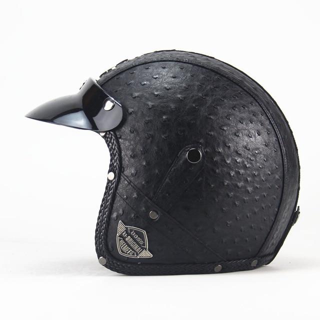 Premium Pu Leather Helmet - Perfenq
