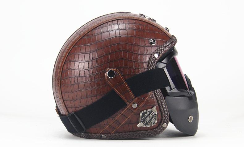Premium Pu Leather Helmet - Perfenq