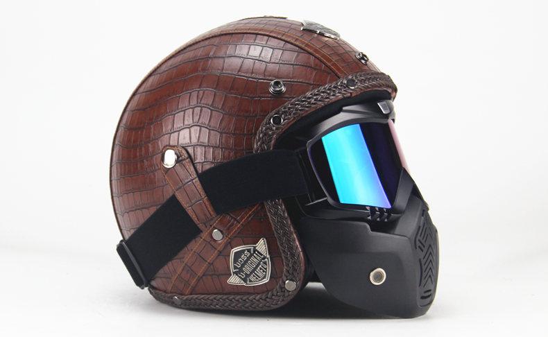 Premium Pu Leather Helmet - Perfenq