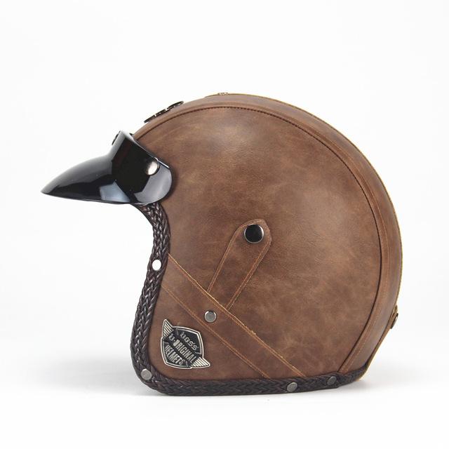 Premium Pu Leather Helmet - Perfenq