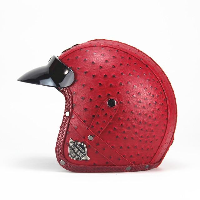Premium Pu Leather Helmet - Perfenq