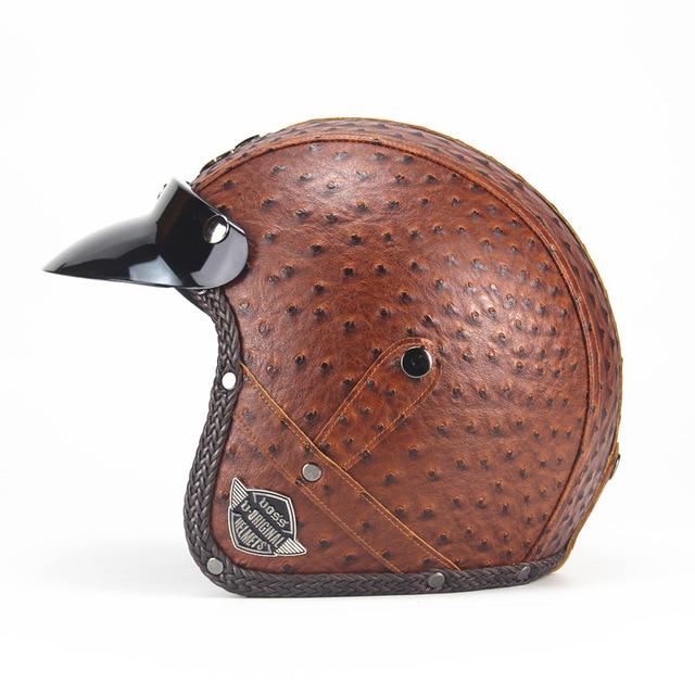 Premium Pu Leather Helmet - Perfenq