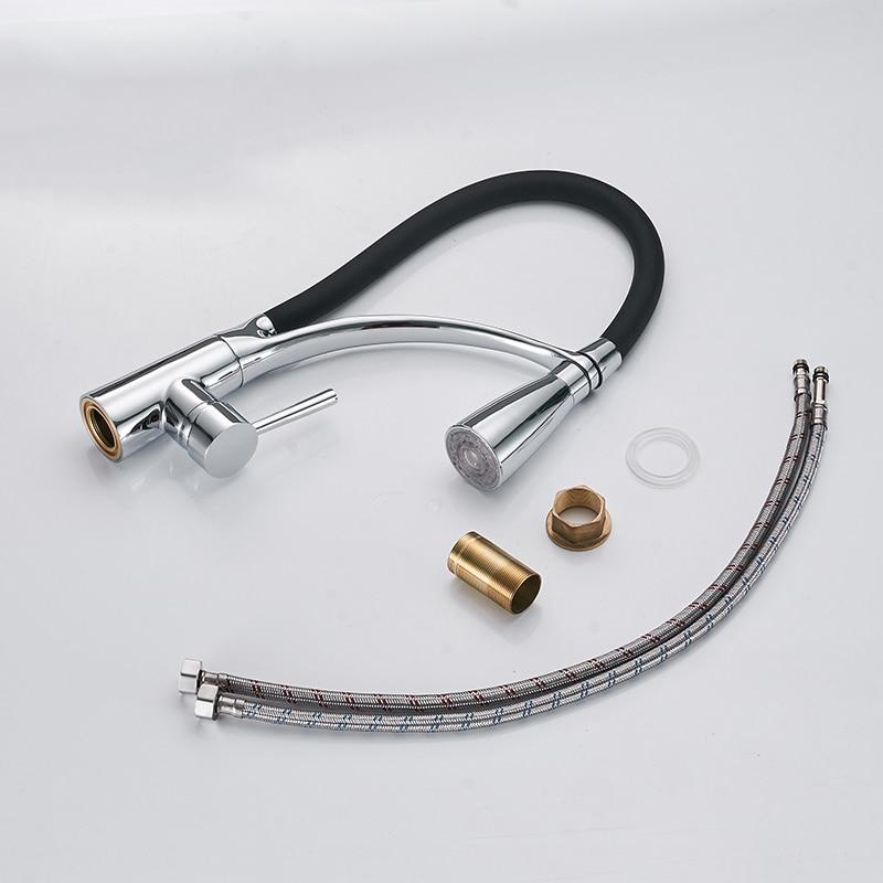 LED Kitchen Faucets with Rubber Design Chrome - Perfenq