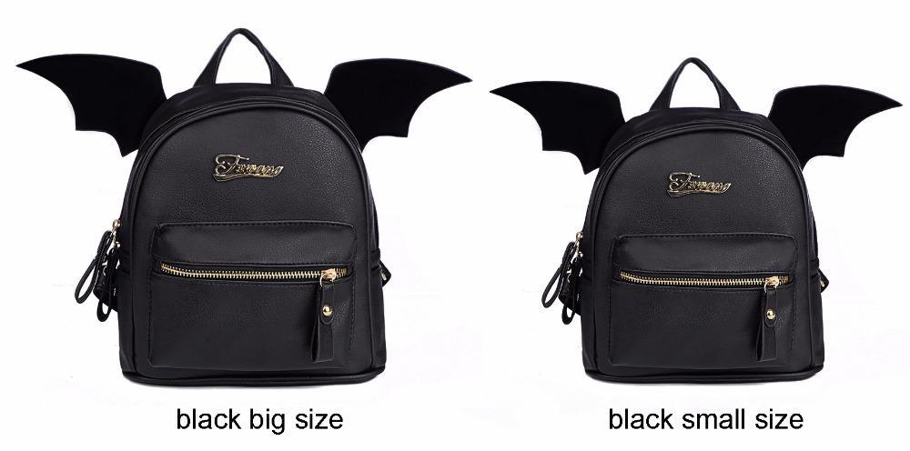 Bat Wings Backpack - Small Black Purse - Perfenq