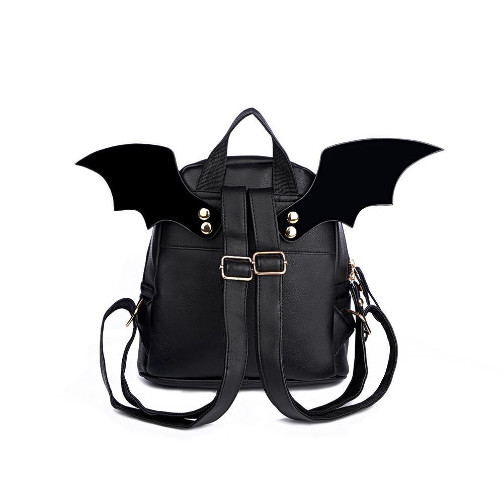 Bat Wings Backpack - Small Black Purse - Perfenq