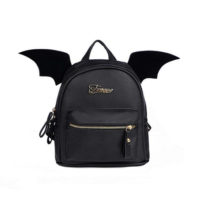 Bat Wings Backpack - Small Black Purse - Perfenq