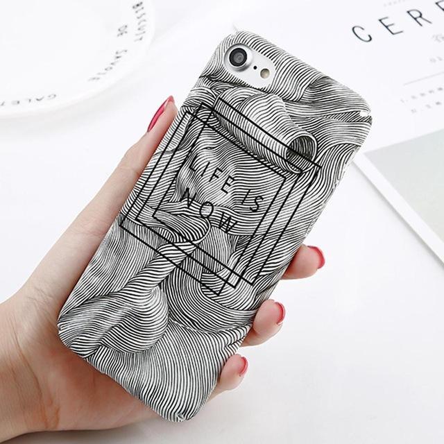 Abstract Marble Case for iPhone 8 & iPhone 8 Plus - Perfenq