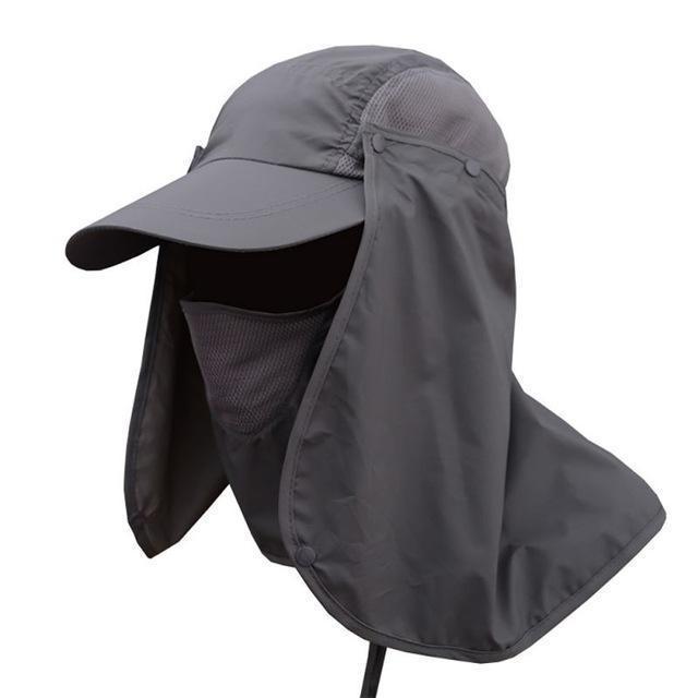 Cap With Neck Flap - 360 Degree UV Protection Cap - Perfenq