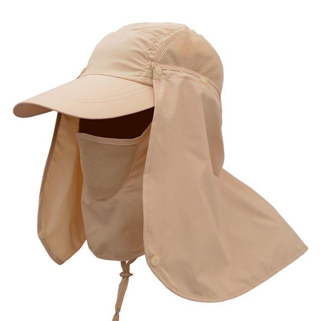 Cap With Neck Flap - 360 Degree UV Protection Cap - Perfenq