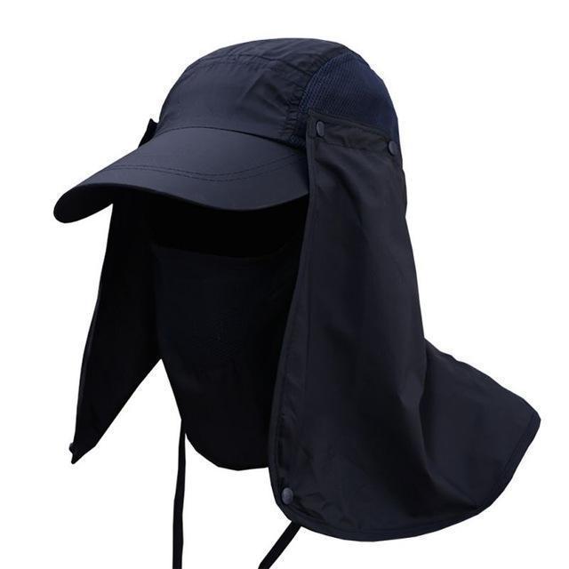 Cap With Neck Flap - 360 Degree UV Protection Cap - Perfenq