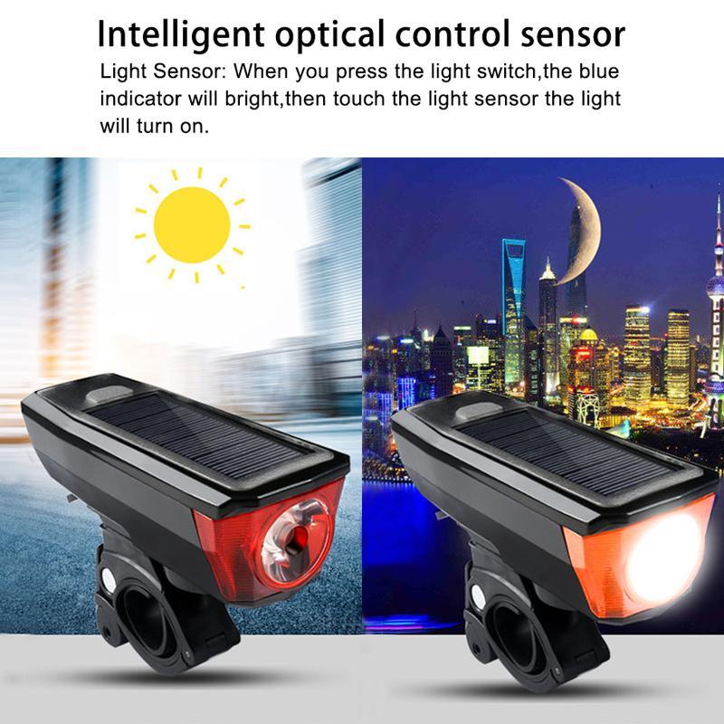 Multi-Function Solar Power Bike Light - Perfenq