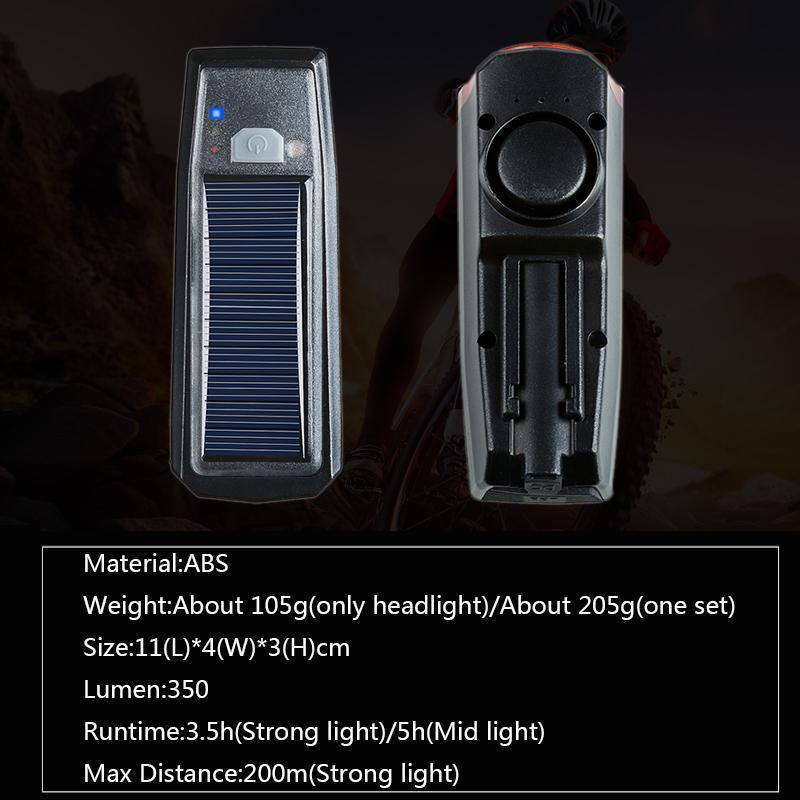 Multi-Function Solar Power Bike Light - Perfenq