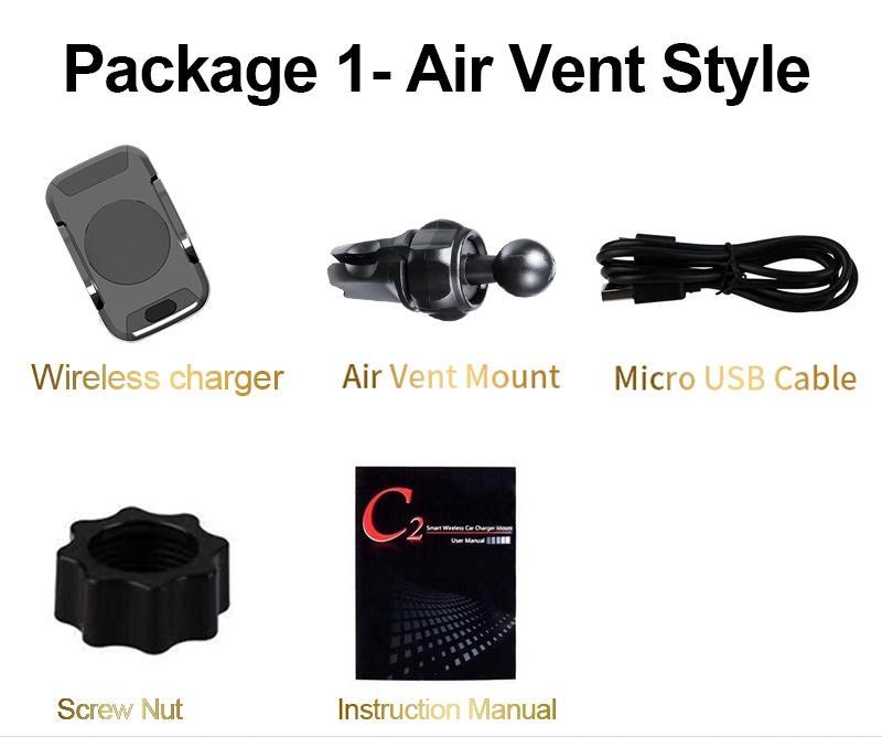 Smart Car Mount with Wireless Charging - Perfenq