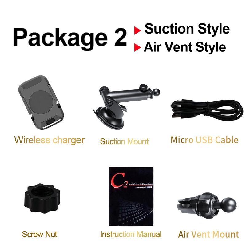 Smart Car Mount with Wireless Charging - Perfenq