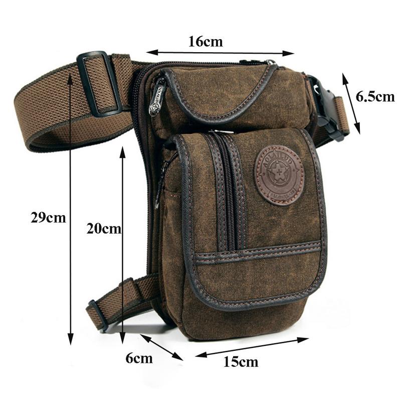 Multi-Purpose Canvas Motorcycle Leg Bag - Perfenq