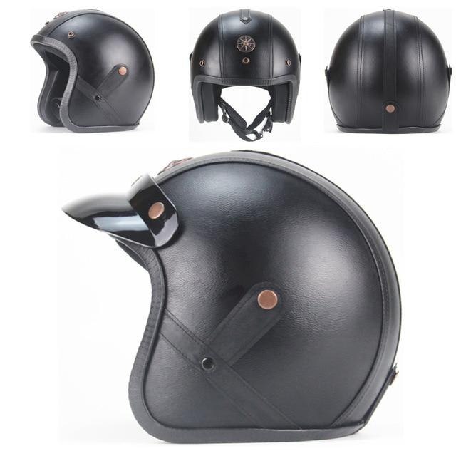 Premium Pu Leather Helmet - Perfenq