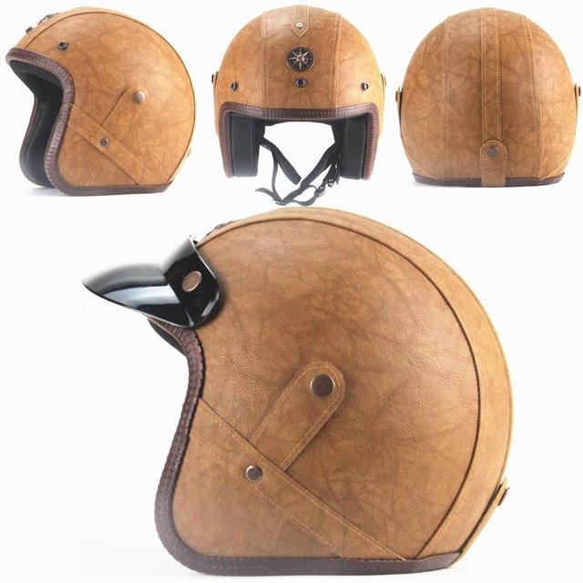 Premium Pu Leather Helmet - Perfenq