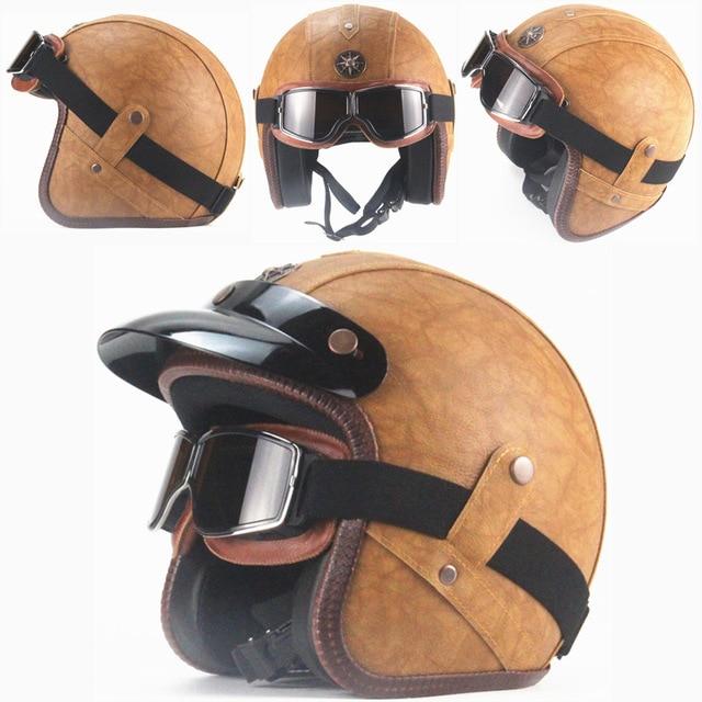 Premium Pu Leather Helmet - Perfenq