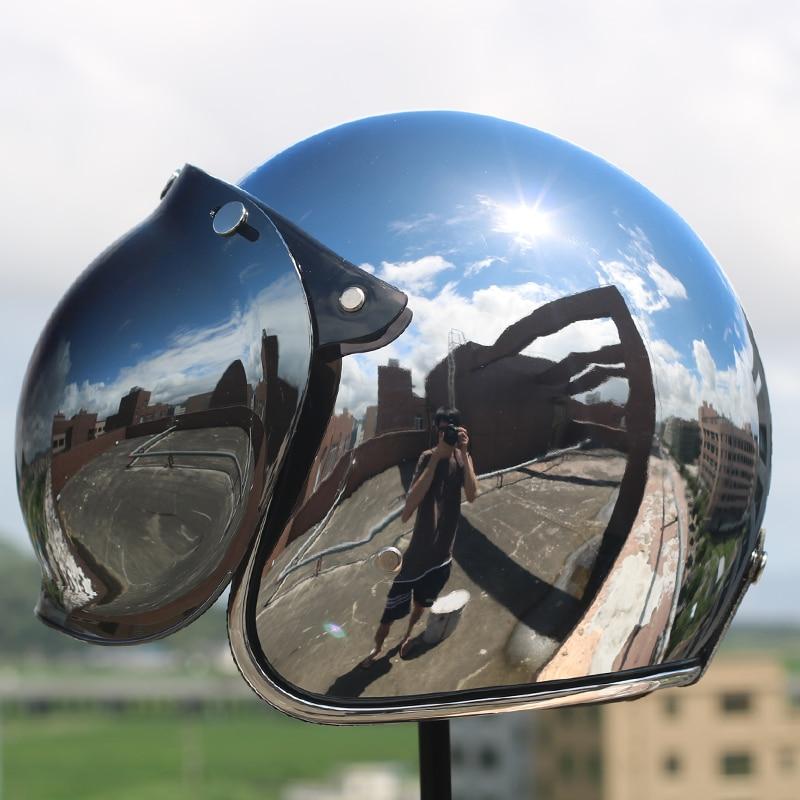 Premium Silver Chrome Helmet - Perfenq