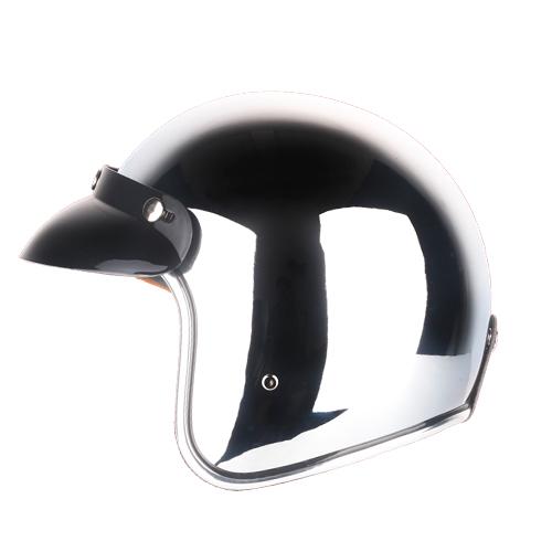 Premium Silver Chrome Helmet - Perfenq