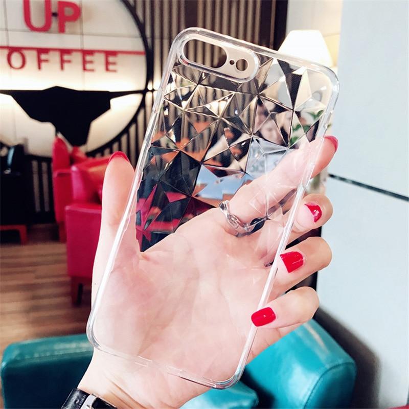Diamond Texture Transparent iPhone Case - Perfenq