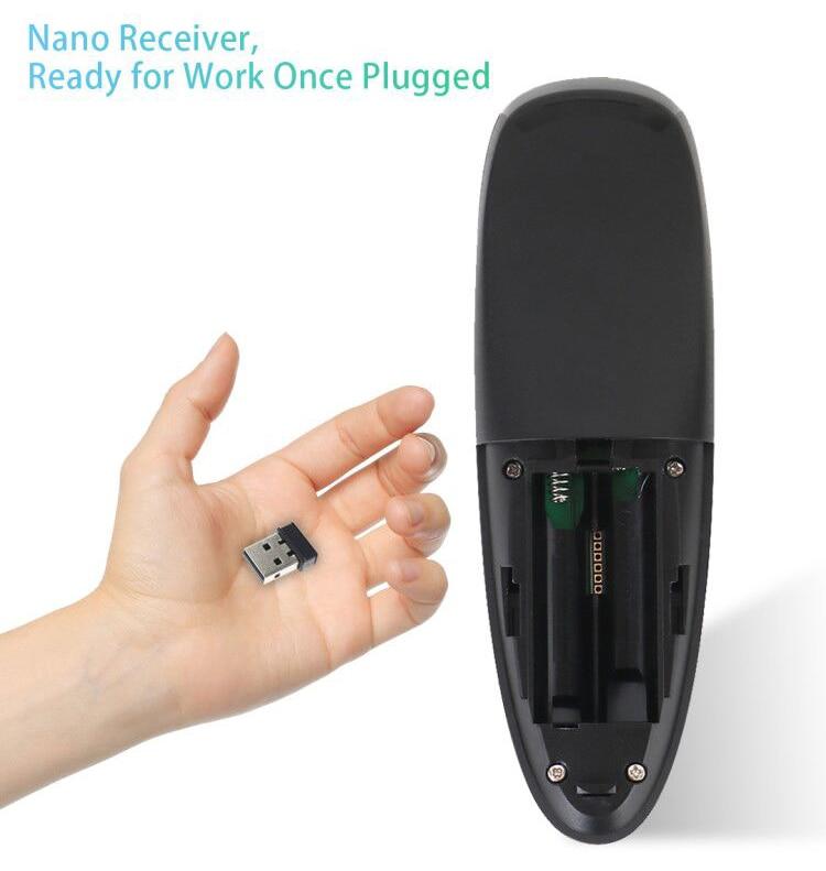 VONTAR G10 Voice Remote Control 2.4G Wireless Air Mouse Microphone Gyroscope IR Learning for Android tv box T9 H96 Max X96 mini - Perfenq